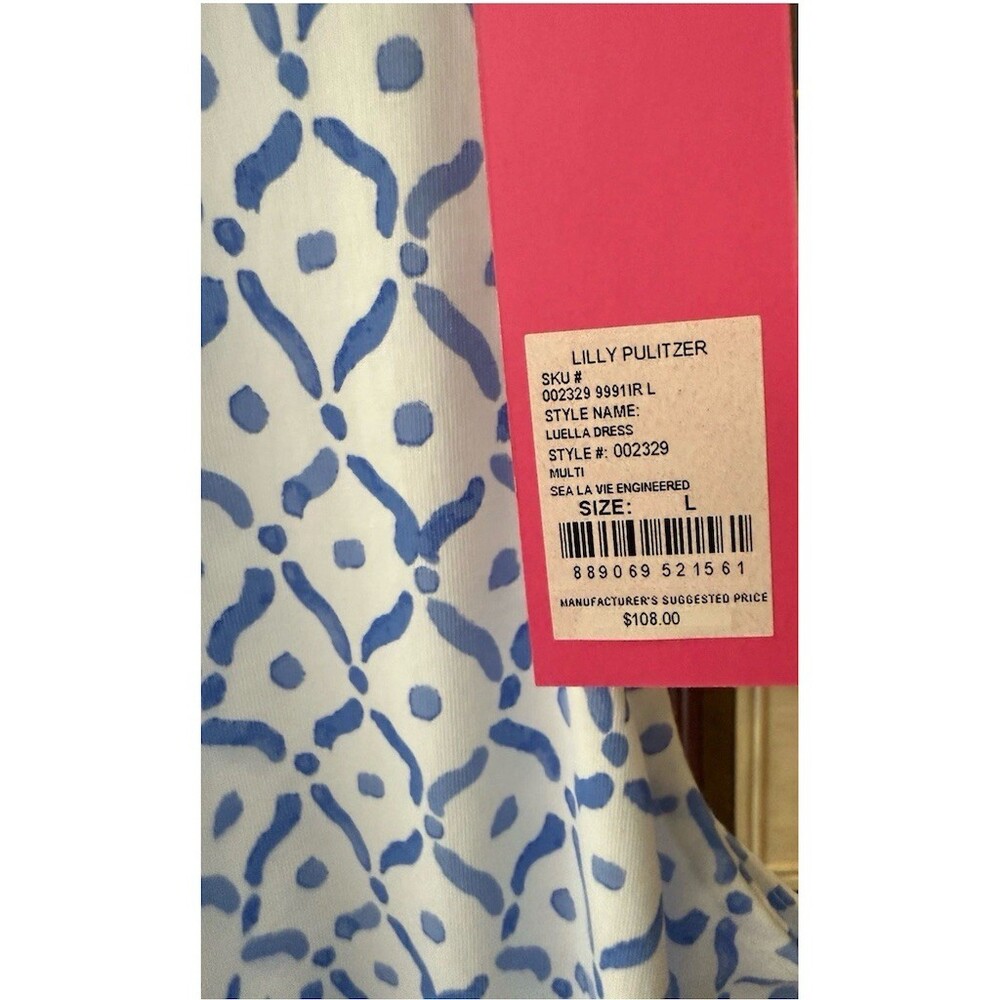 Lilly Pulitzer Luella Dress Womens L Multicolor Floral Shift Swing - Picture 4 of 6